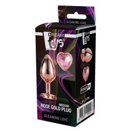 Gleaming Love Rose Gold Plug korek analny Medium Dream Toys