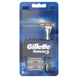 Sensor 3 maszynka do golenia + wymienne ostrza 6szt Gillette