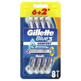 Blue 3 Comfort jednorazowe maszynki do golenia dla mężczyzn 8szt Gillette