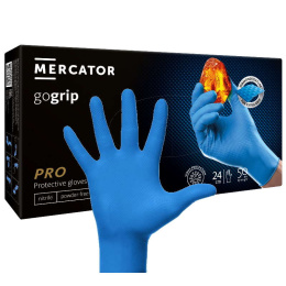 Mercator Medical Rękawiczki nitrylowe gogrip niebieskie S 50 szt. wzmocnione