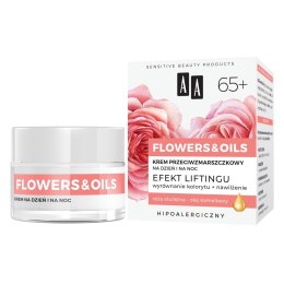 Flowers&Oils 65+ Efekt Liftingu krem przeciwzmarszczkowy na dzień i na noc 50ml AA
