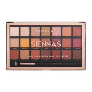 Siennas Eyeshadow Palette paleta 21 cieni do powiek z pędzelkiem Profusion