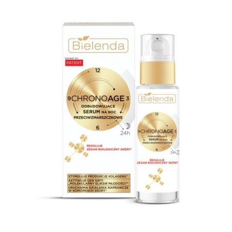 Bielenda Chrono Age odbudowujące serum przeciwzmarszczkowe na noc 30ml Bielenda Chrono Age odbudowujące serum przeciwzmarszczkowe na noc 30ml