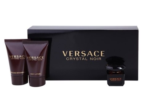 Crystal Noir zestaw miniatura wody toaletowej 5ml + żel pod prysznic 25ml + balsam do ciała 25ml Versace