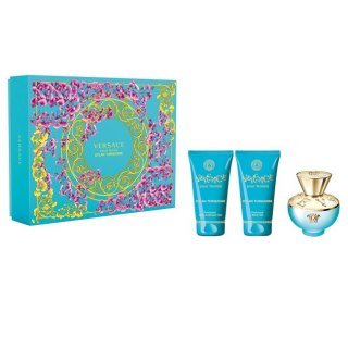 Versace Dylan Turquoise Pour Femme zestaw woda toaletowa spray 50ml + żel pod prysznic 50ml + balsam do ciała 50ml