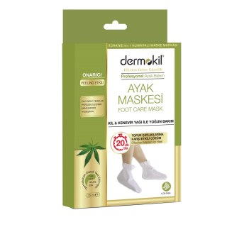 Peeling Foot Mask peelingująca maska do stóp Clay&Hemp Oil 35ml Dermokil