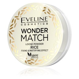 Wonder Match Loose Powder Rice puder sypki ryżowy utrwalająco-matujący 6g Eveline Cosmetics