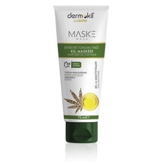 Xtreme Hemp Seed Oil Clay Mask maseczka do twarzy z olejem konopnym 75ml Dermokil