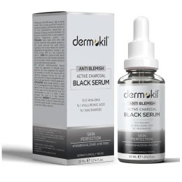 Anti Blemish Active Charcoal Black Serum serum do twarzy przeciw przebarwieniom z węglem aktywnym 30ml Dermokil