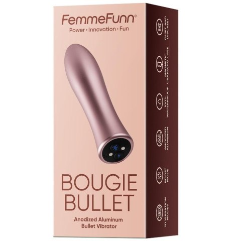 Bougie Bullet wibrator typu "bullet" Rose Gold FemmeFunn