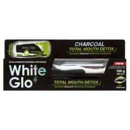 Charcoal Total Mouth Detox pasta do zębów z aktywnym węglem 100ml + szczoteczka White Glo