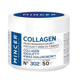 Collagen 50+ przeciwzmarszczkowy półtłusty krem do twarzy No.302 50ml Mincer Pharma