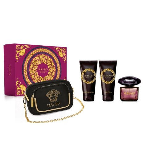 Crystal Noir zestaw woda toaletowa spray 90ml + balsam do ciała 100ml + żel pod prysznic 100ml + torebka Versace