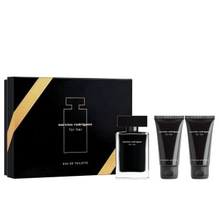 For Her zestaw woda toaletowa spray 50ml + balsam do ciała 50ml + żel pod prysznic 50ml Narciso Rodriguez