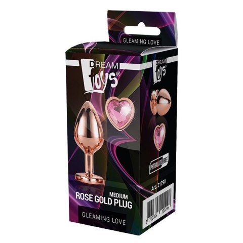 Dream Toys Gleaming Love Rose Gold Plug korek analny Medium