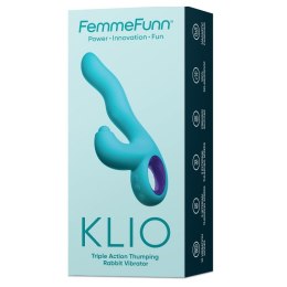 Klio potrójny wibrator typu króliczek Turquoise FemmeFunn