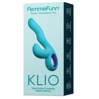 FemmeFunn Klio potrójny wibrator typu króliczek Turquoise