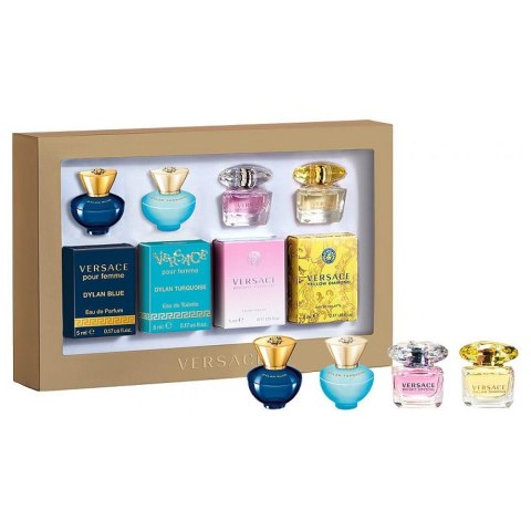 Mini Gift Set zestaw Dylan Blue woda perfumowana 5ml + Dylan Turquoise woda toaletowa 5ml + Bright Crystal woda toaletowa 5ml +  Versace