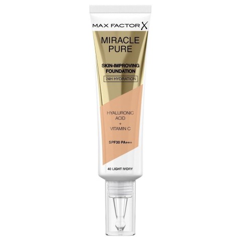 Miracle Pure SPF30 PA+++ podkład poprawiający kondycję skóry 40 Light Ivory 30ml Max Factor