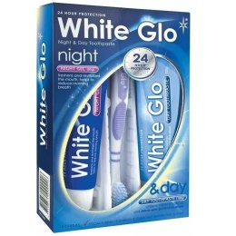 Night & Day Whitening Toothpaste zestaw pasta do zębów 65ml + żel na noc 65ml + szczoteczka do zębów White Glo