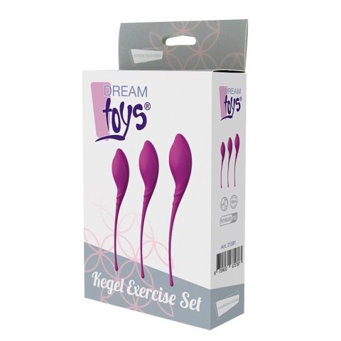 Pleasure Balls & Eggs Kegel Exercise Set zestaw 3-fazowy treningowy do mięśni kegla Dream Toys