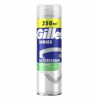 Series Sensitive łagodząca pianka do golenia z aloesem 250ml Gillette