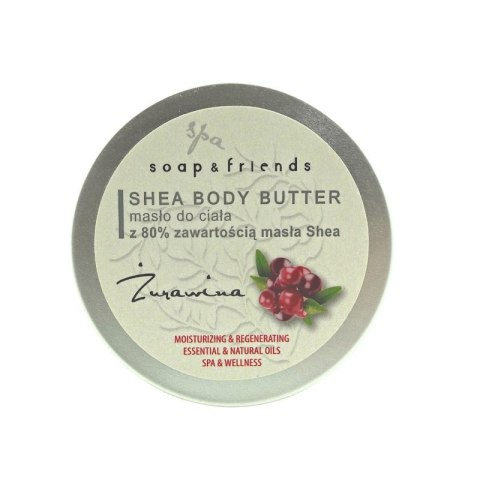 Shea Butter 80% masło do ciała Żurawina 50ml Soap&Friends