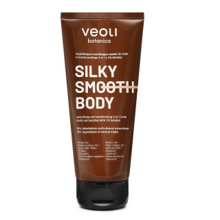 Veoli Botanica Silky Smooth Body wygładzająco-nawilżająca maska do ciała w formie peelingu 180ml