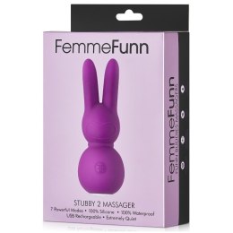 Stubby 2 Massager mini wibrator punktu G + masażer typu króliczek Purple FemmeFunn