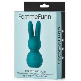 Stubby 2 Massager mini wibrator punktu G + masażer typu króliczek Turqouise FemmeFunn
