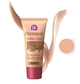 Toning Cream 2in1 Hypoallergenic krem nawilżający i podkład do twarzy Desert 30ml Dermacol