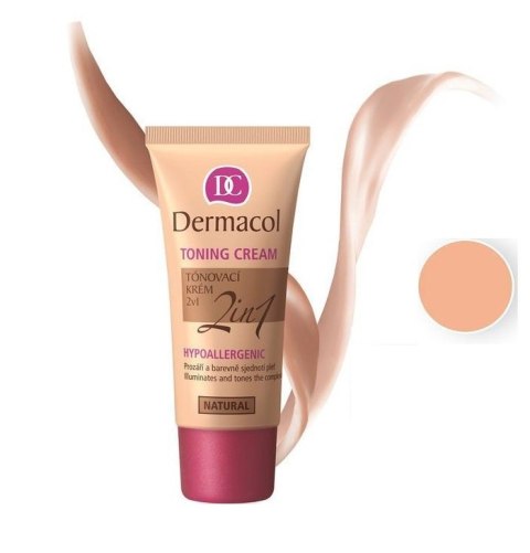 Dermacol Toning Cream 2in1 Hypoallergenic krem nawilżający i podkład do twarzy Natural 30ml Dermacol Toning Cream 2in1 Hypoallergenic krem nawilżający i podkład do twarzy Natural 30ml