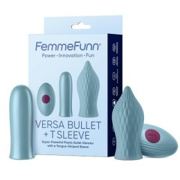Versa Bullet With T Sleeve wibrator z nakładką Light Blue FemmeFunn