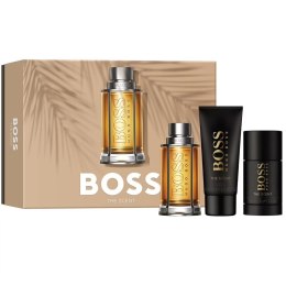 Boss The Scent For Man zestaw woda toaletowa spray 100ml + żel pod prysznic 100ml + dezodorant sztyft 75ml Hugo Boss