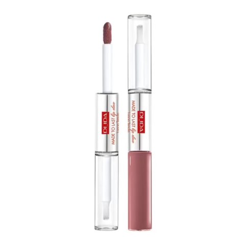 Pupa Milano Made To Last Lip Duo wodoodporna pomadka w płynie i błyszczyk 010 2x4ml Pupa Milano Made To Last Lip Duo wodoodporna pomadka w płynie i błyszczyk 010 2x4ml