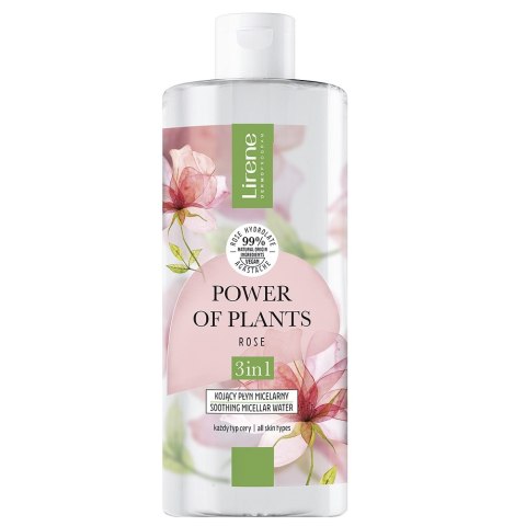 Lirene Power of Plants kojący płyn micelarny 3w1 Róża 400ml