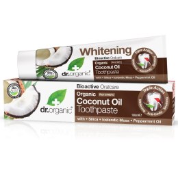 Virgin Coconut Oil Toothpaste wybielająca pasta do zębów o potrójnym działaniu z olejem kokosowym 100ml Dr.Organic