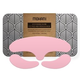 Wielorazowe płatki silikonowe pod oczy i maska na czoło Pink Mohani