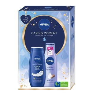 Caring Moment zestaw żel pod prysznic 250ml + mleczko do ciała 250ml Nivea