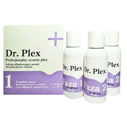 Dr. Plex Profesjonalny system plex zabieg odbudowujący zniszczone włosy 3x50ml