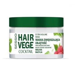 Hair Vege Cocktail maska zwiększająca objętość włosów Malina i Bazylia 250g Sessio