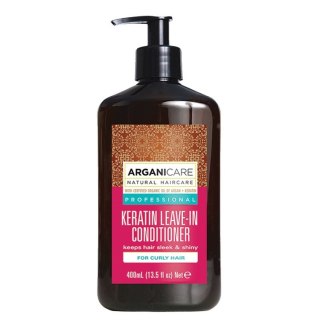 Keratin odżywka bez spłukiwania do kręconych włosów z keratyną 400ml Arganicare