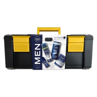 Men Tech Master zestaw pianka do golenia 200ml + antyperspirant roll-on 50ml + żel pod prysznic 250ml + balsam po goleniu 100ml Nivea