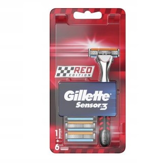 Sensor3 Red Edition maszynka do golenia + wymienne ostrza 6szt Gillette