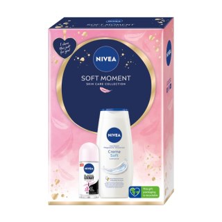 Soft Moment zestaw żel pod prysznic 250ml + antyperspirant roll-on 50ml Nivea