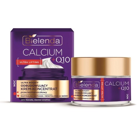 Calcium + Q10 ultra bogaty odbudowujący krem-koncentrat przeciwzmarszczkowy na noc 50ml Bielenda