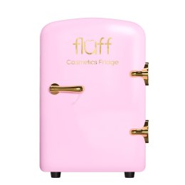 Cosmetics Fridge lodówka kosmetyczna ze złotym logo Różowa Fluff