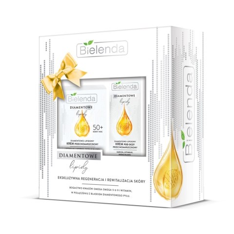 Diamentowe Lipidy 50+ zestaw przeciwzmarszczkowy krem do twarzy 50ml + przeciwzmarszczkowy krem pod oczy 15ml Bielenda Diamentowe Lipidy 50+ zestaw przeciwzmarszczkowy krem do twarzy 50ml + przeciwzmarszczkowy krem pod oczy 15ml Bielenda