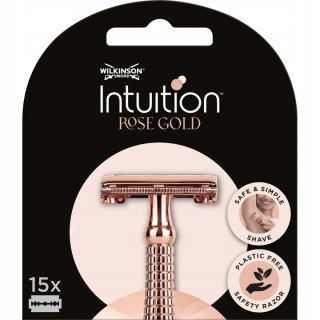 Wilkinson Intuition Rose Gold żyletki do klasycznej maszynki do golenia dla kobiet 15szt