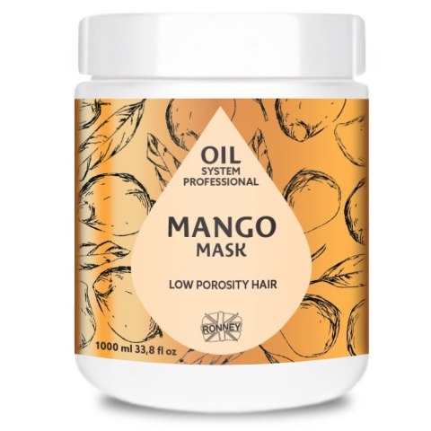 Professional Oil System Low Porosity Hair maska do włosów niskoporowatych Mango 1000ml Ronney